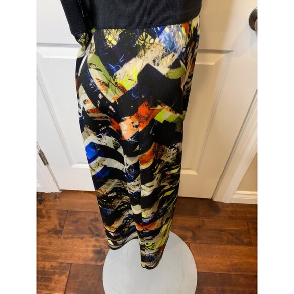 Milly Black Zig Zag Media Print Pencil Straight Skirt, Size 10 - Picture 3 of 7
